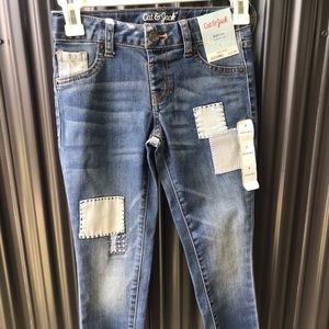 Cat & Jack Girls Jeggings patch jeans Size 7 NWT